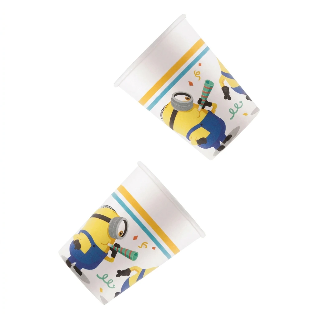 8 timbales à jeter MINIONS The Rise of Gru (carton)