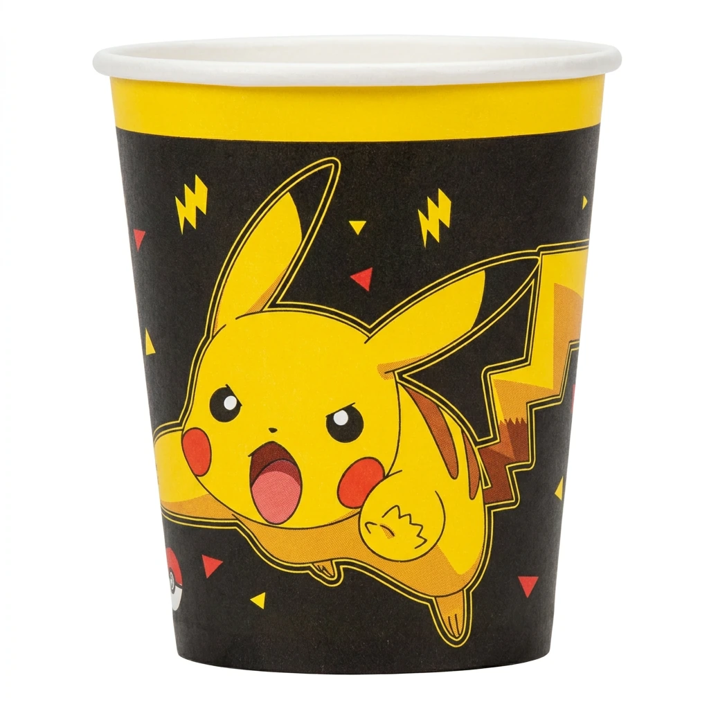 8 timbales à jeter Pikachu POKEMON