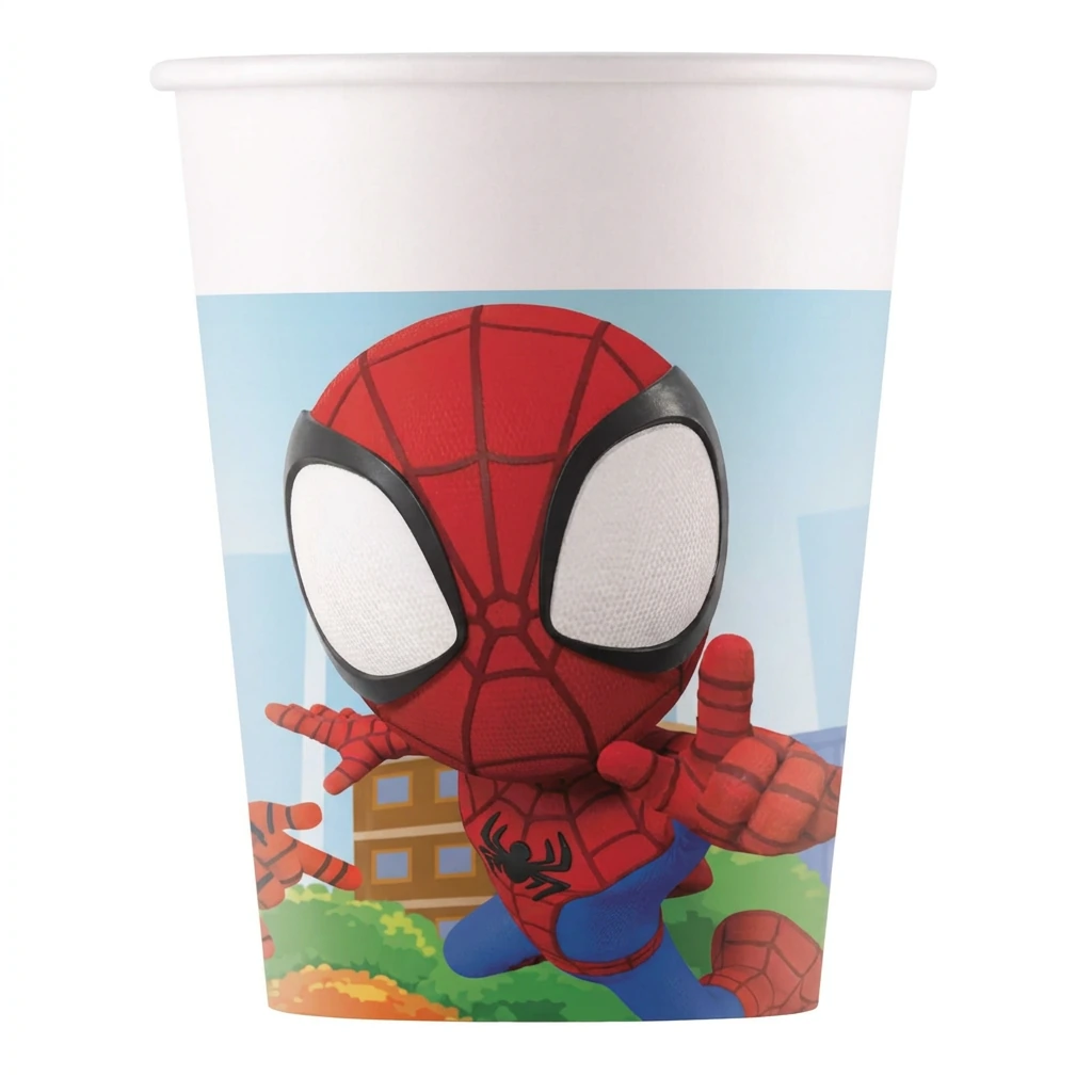8 timbales à jeter SPIDEY (carton)