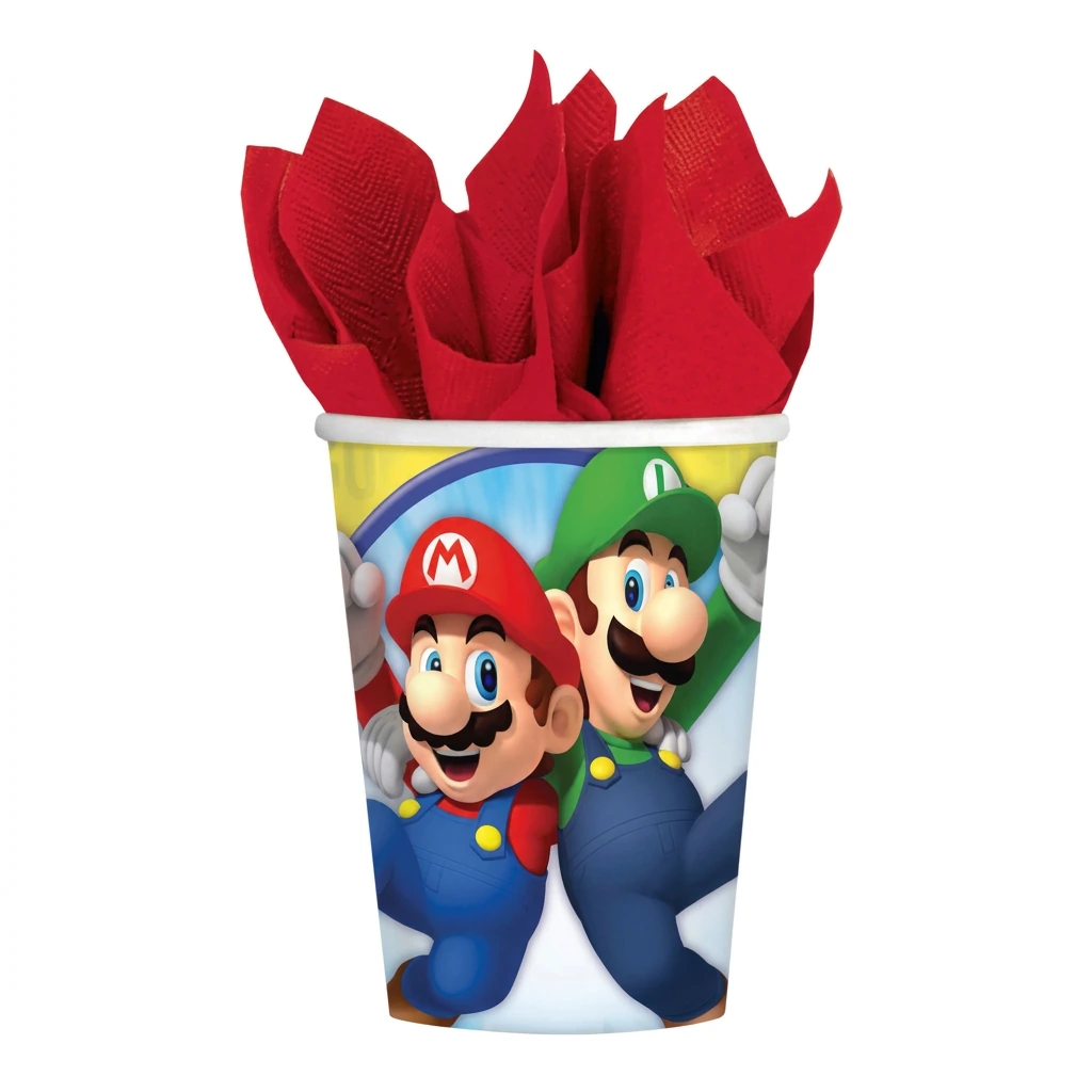 8 timbales à jeter SUPER MARIO