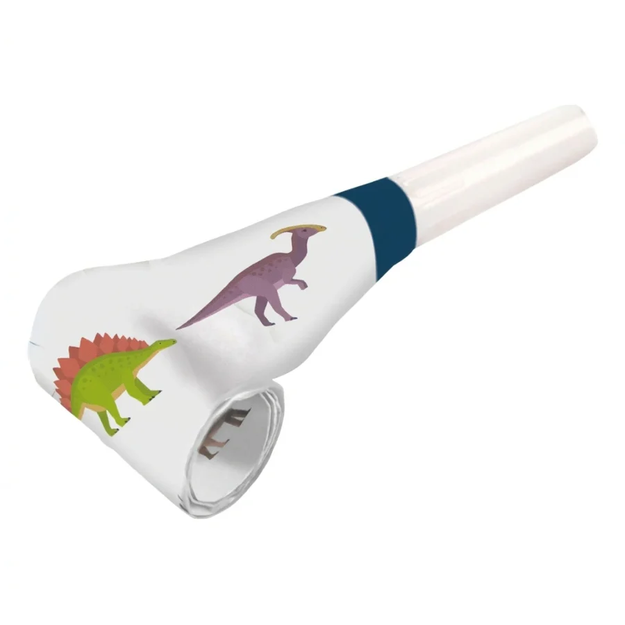 8 trompettes de fête DINOSAURE