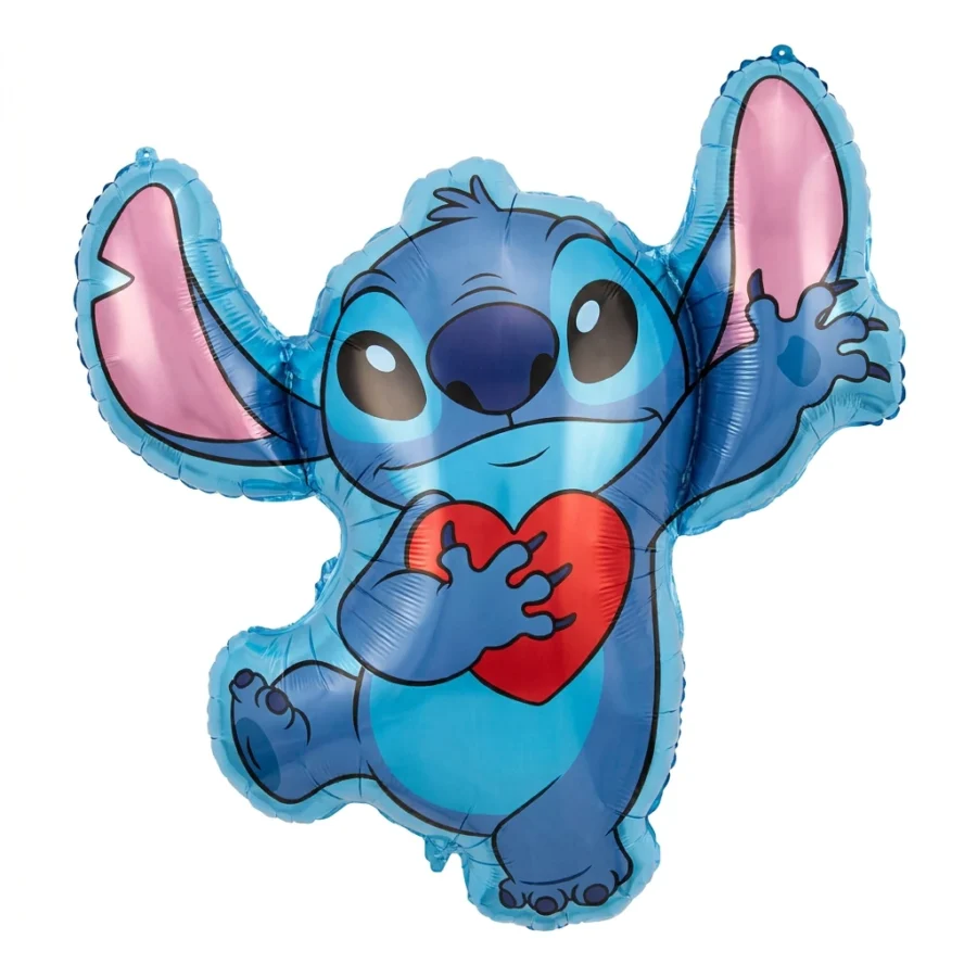 Ballon aluminium géant STITCH Coeur (86cm)