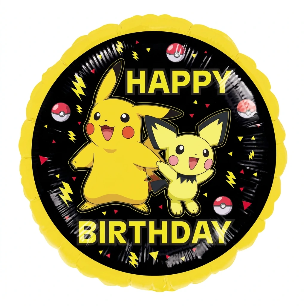 Ballon aluminium Happy Birthday Pikachu POKEMON