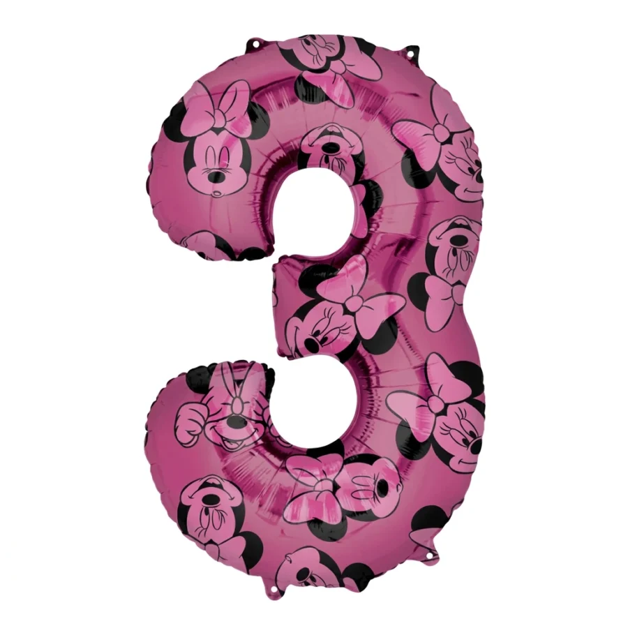 Ballon aluminium MINNIE en chiffre