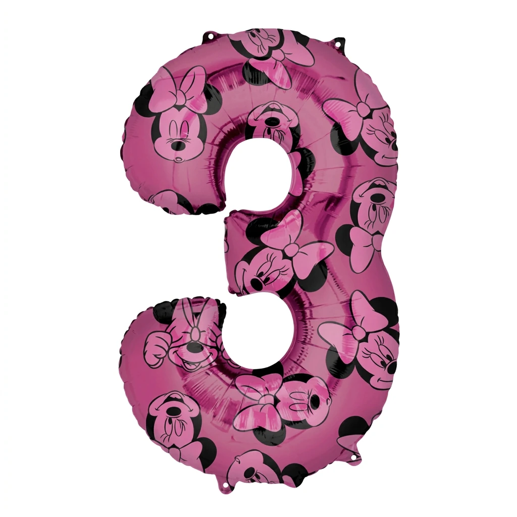 Ballon aluminium MINNIE en chiffre
