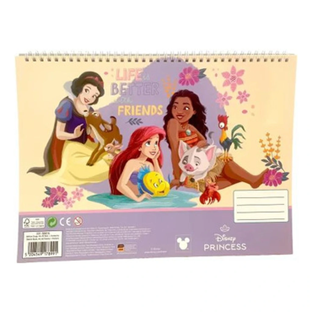 Bloc à dessin 30 feuilles + autocollants PRINCESSES DISNEY