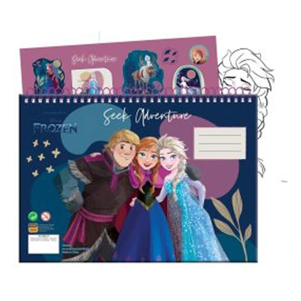 Bloc à dessin 30 feuilles + autocollants REINE DES NEIGES