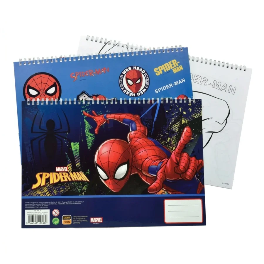 Bloc à dessin 30 feuilles + autocollants SPIDERMAN