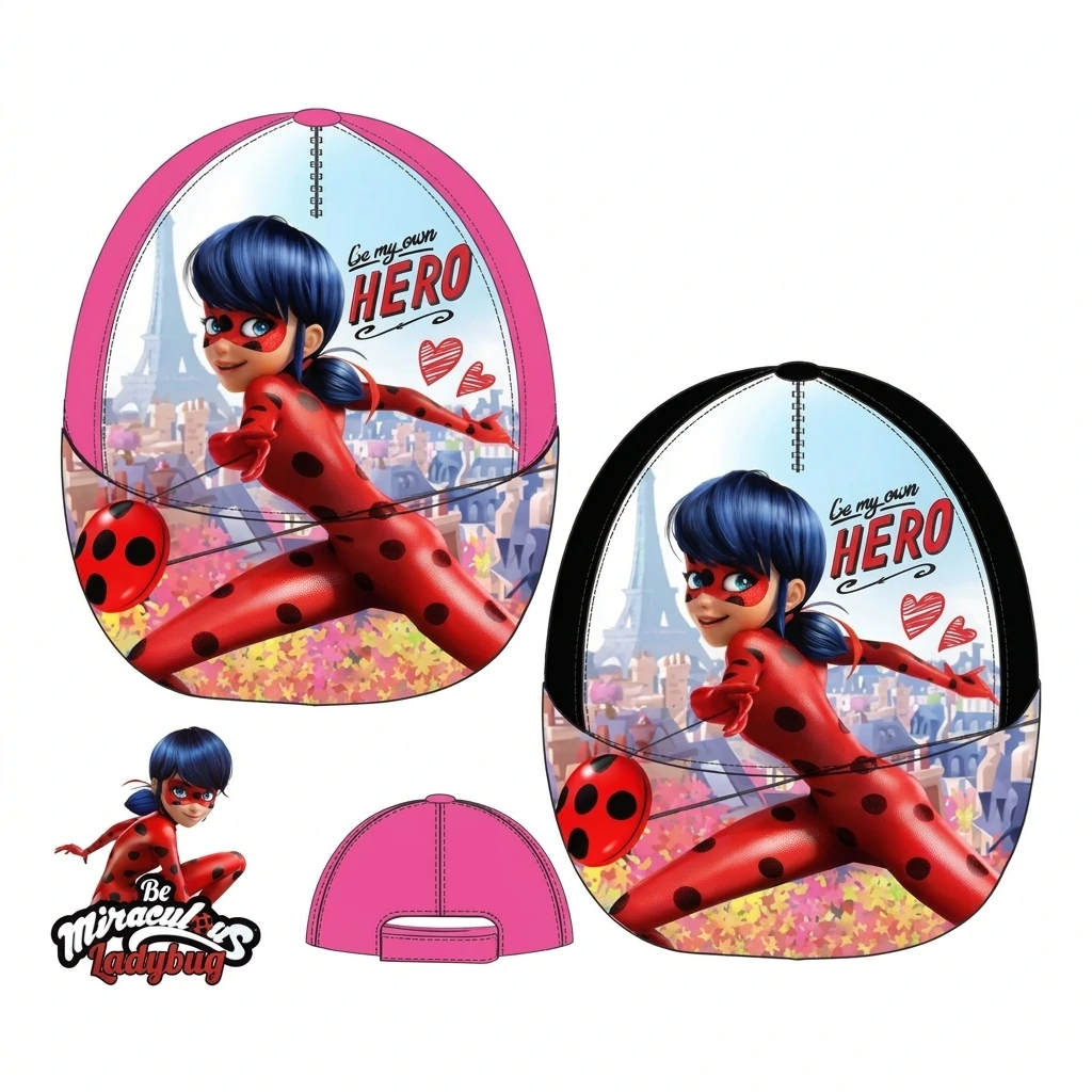 Casquette MIRACULOUS LADY BUG (rose/noir)