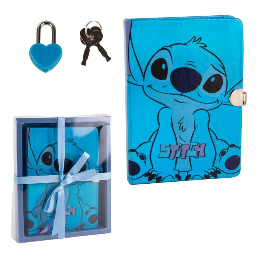 Coffret cadeau journal intime + cadenas STITCH