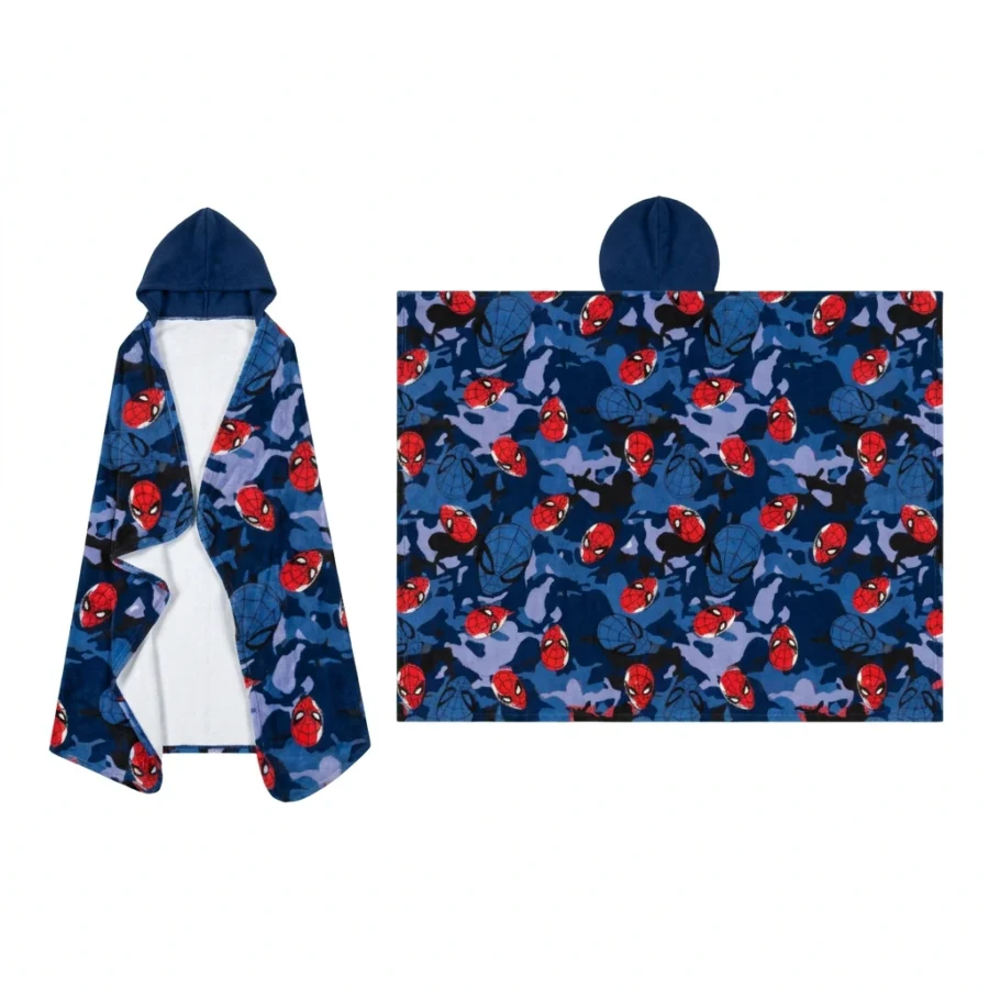 Couverture polaire avec capuche SPIDERMAN (microflannelle)