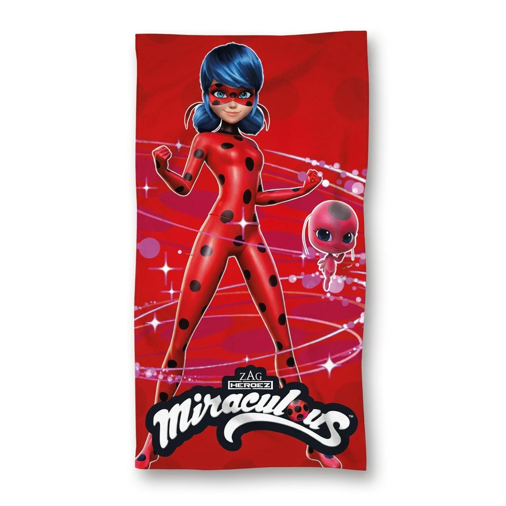 Drap de bain MIRACULOUS LADY BUG (microfibre)