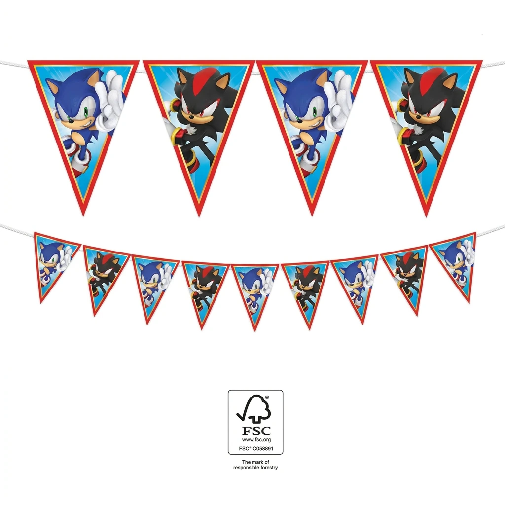 Guirlande décorative fanions SONIC