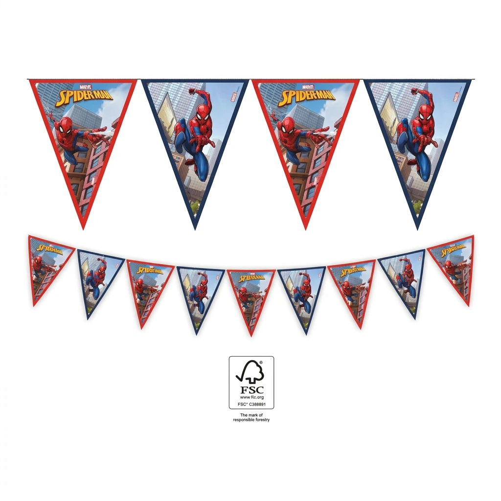 Guirlande décorative fanions SPIDERMAN Crime Fighter