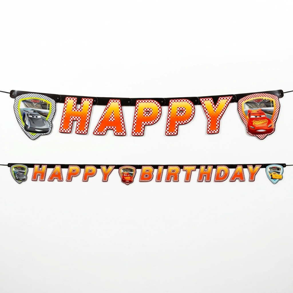 Guirlande décorative "Happy Birthday" CARS3