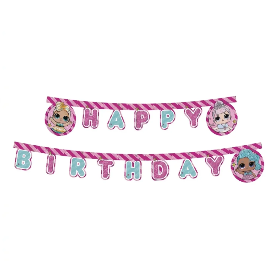 Guirlande décorative Happy Birthday LOL SURPRISE
