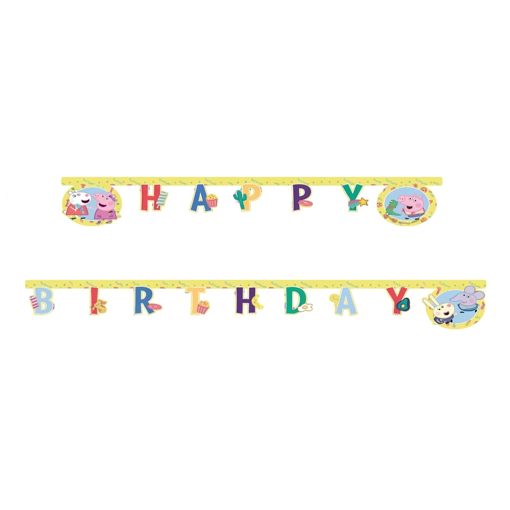 Guirlande décorative Happy Birthday PEPPA PIG