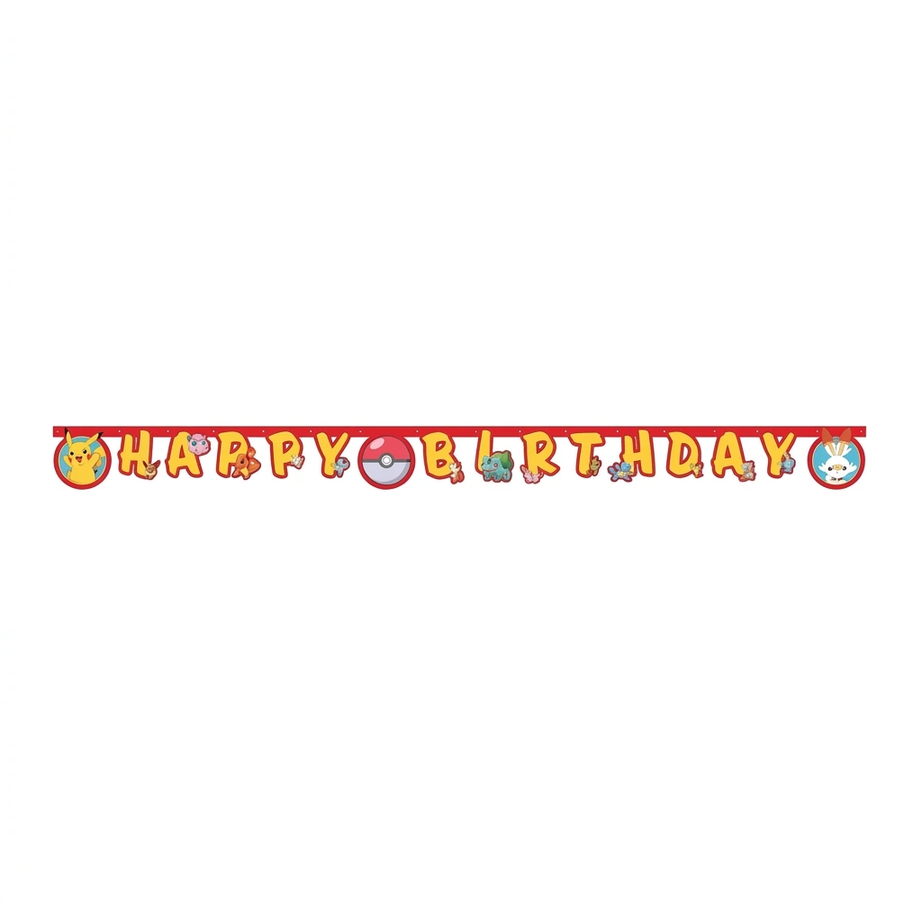 Guirlande décorative Happy Birthday POKEMON