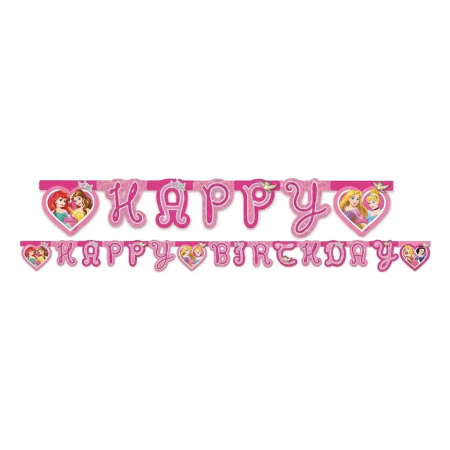 Guirlande décorative Happy Birthday PRINCESSES DISNEY