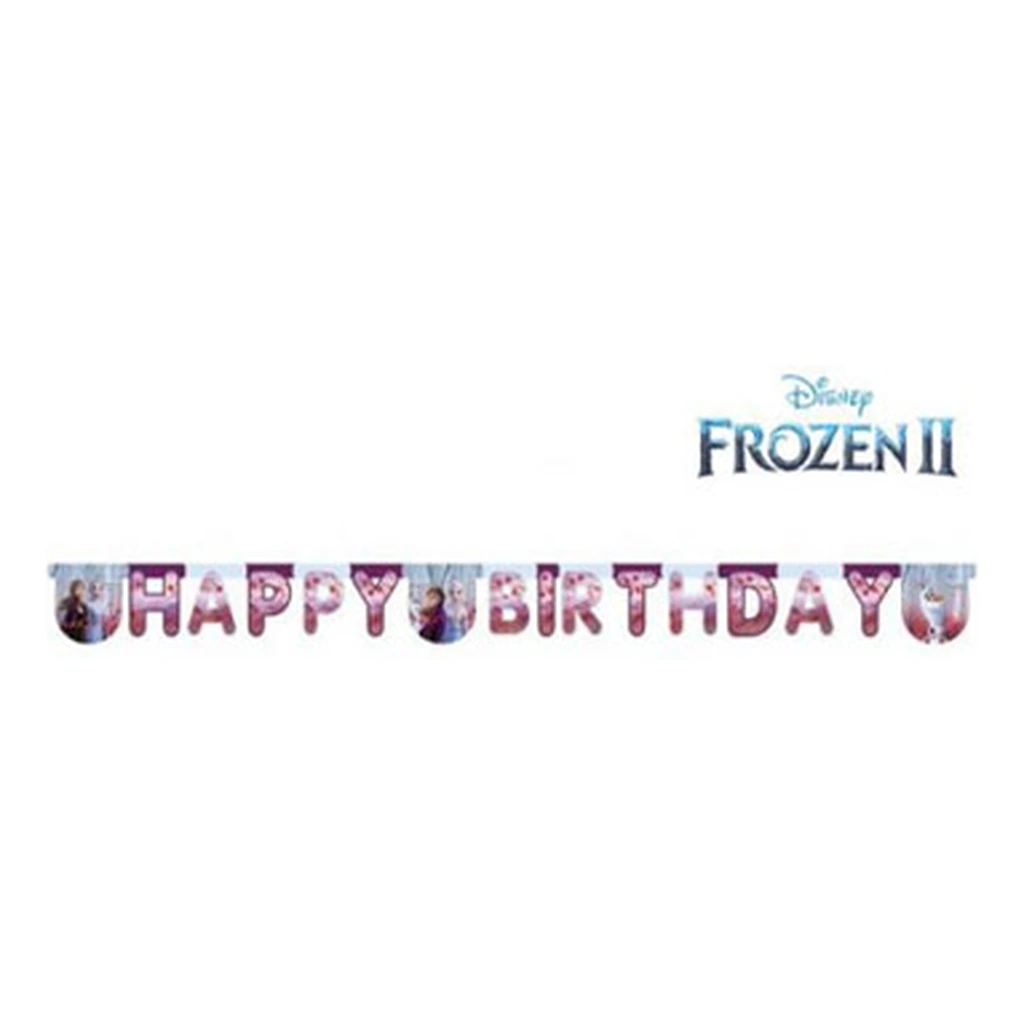 Guirlande décorative Happy Birthday REINE DES NEIGES 2