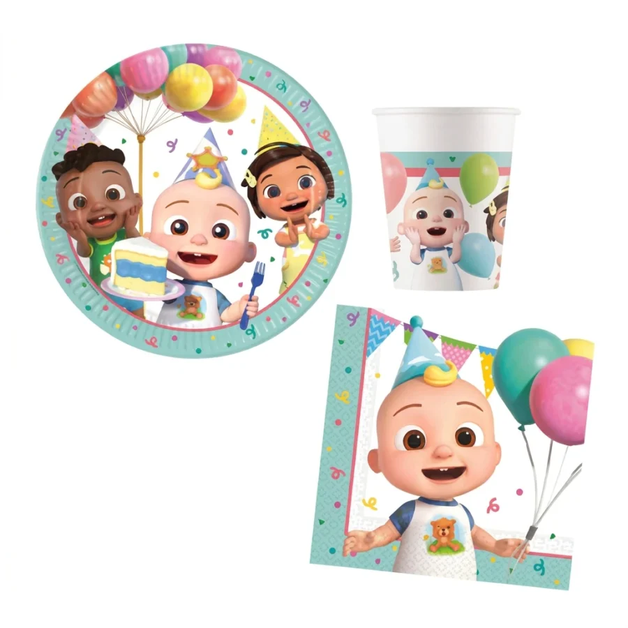 Kit éco COCOMELON Birthday pour 8 enfants