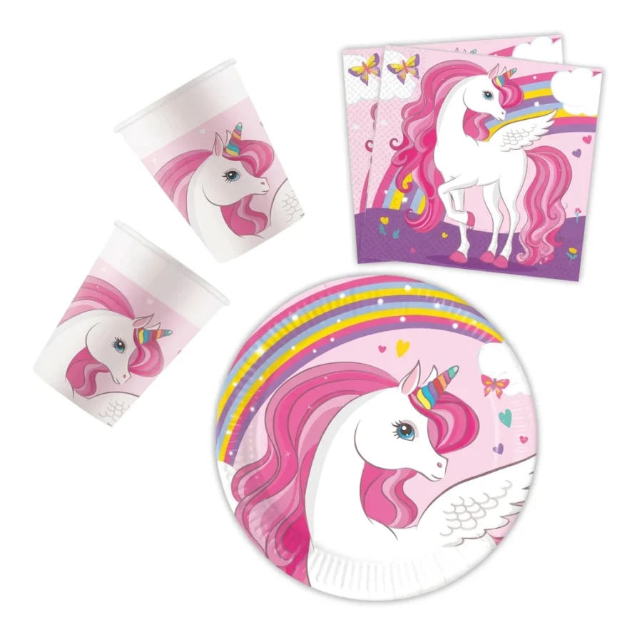Kit éco LICORNE ARC-EN-CIEL pour 8 enfants