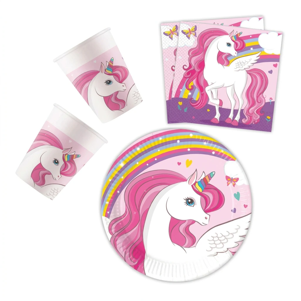 Kit éco LICORNE ARC-EN-CIEL pour 8 enfants