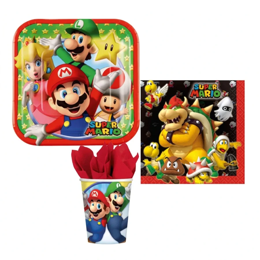 Kit éco SUPER MARIO pour 8 enfants