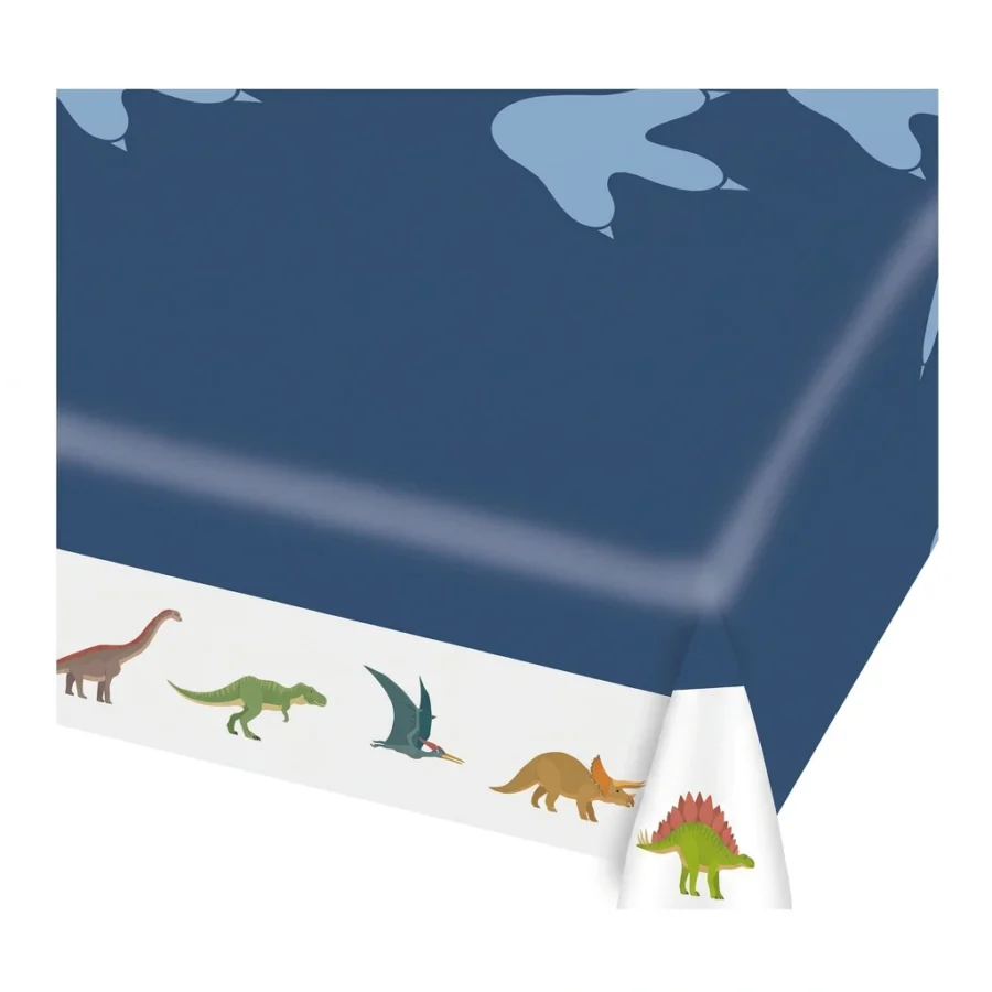 Nappe de fête DINOSAURE (bleue)