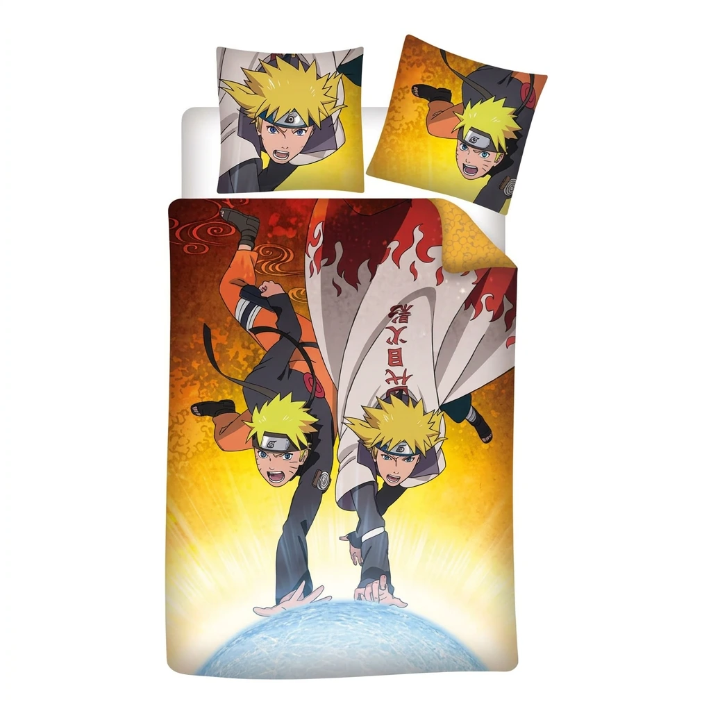 Parure housse de couette + taie d'oreiller NARUTO Minato (1 place-polyester)