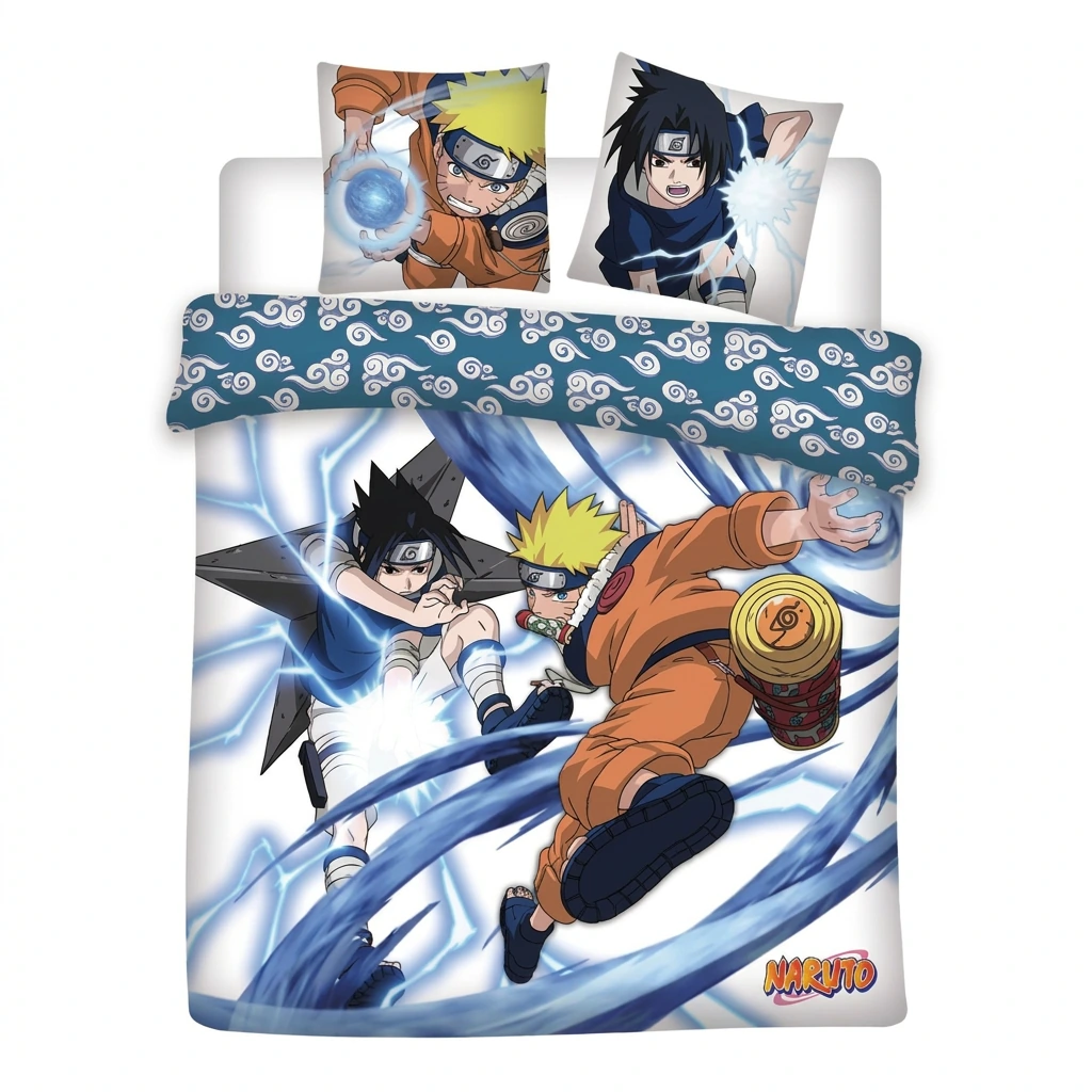 Parure housse de couette + taie d'oreiller NARUTO (2 places)