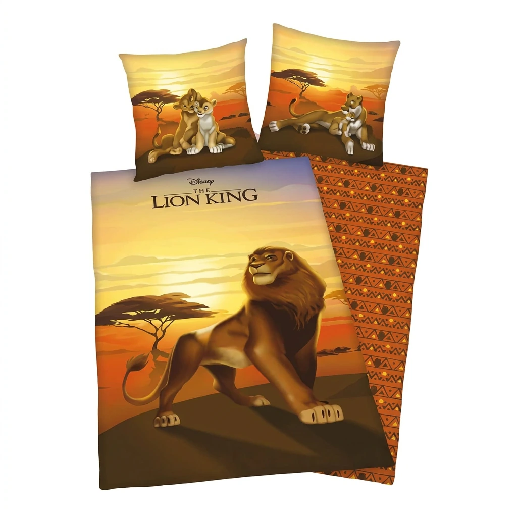 Parure housse de couette+ taie LE ROI LION (poly)