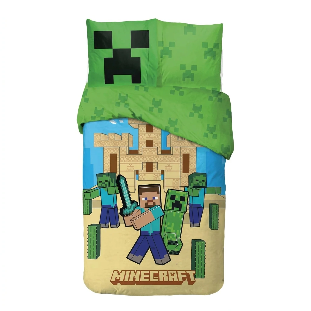 Parure housse de couette + taie MINECRAFT (coton)