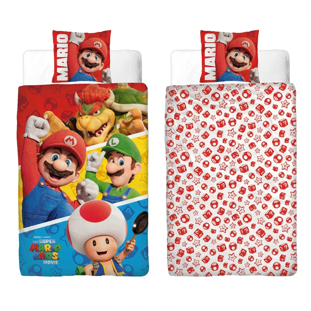Parure housse de couette + taie SUPER MARIO (polyester)