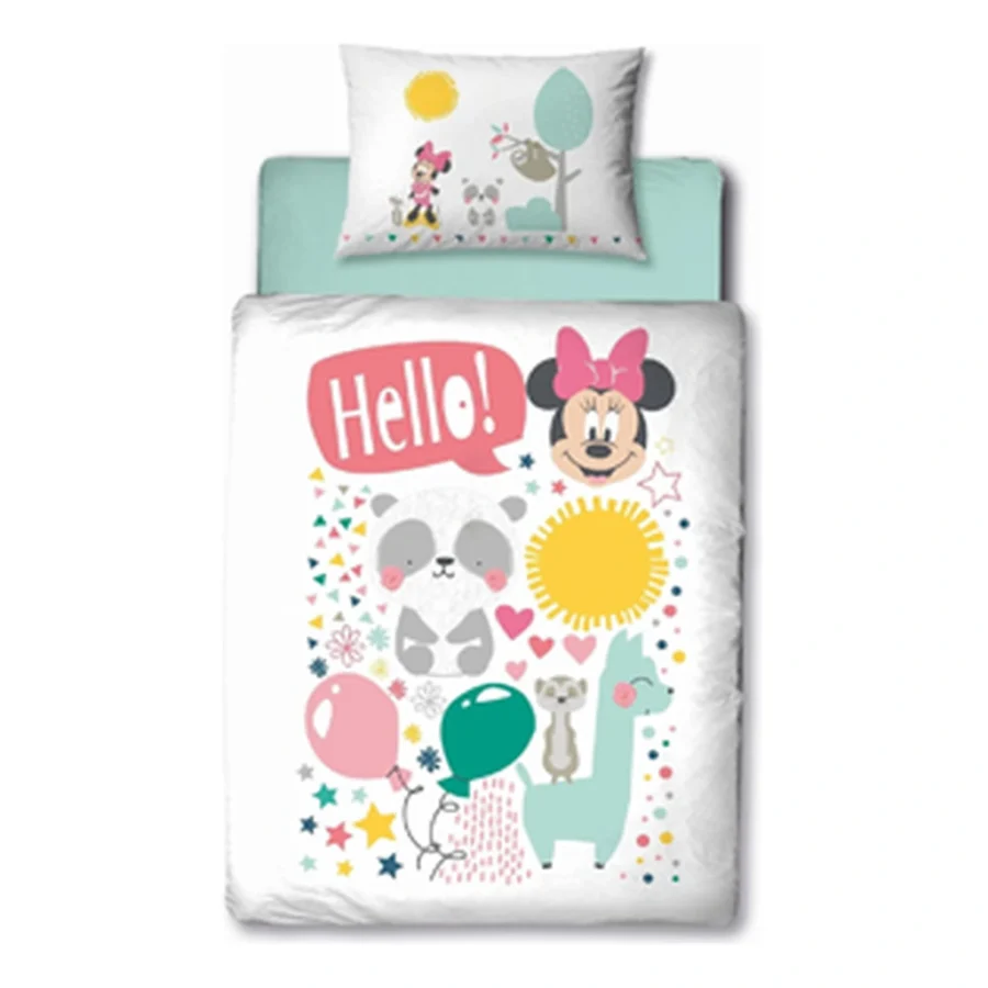 Parure housse de couette+taie (pour berceau) MINNIE Hello